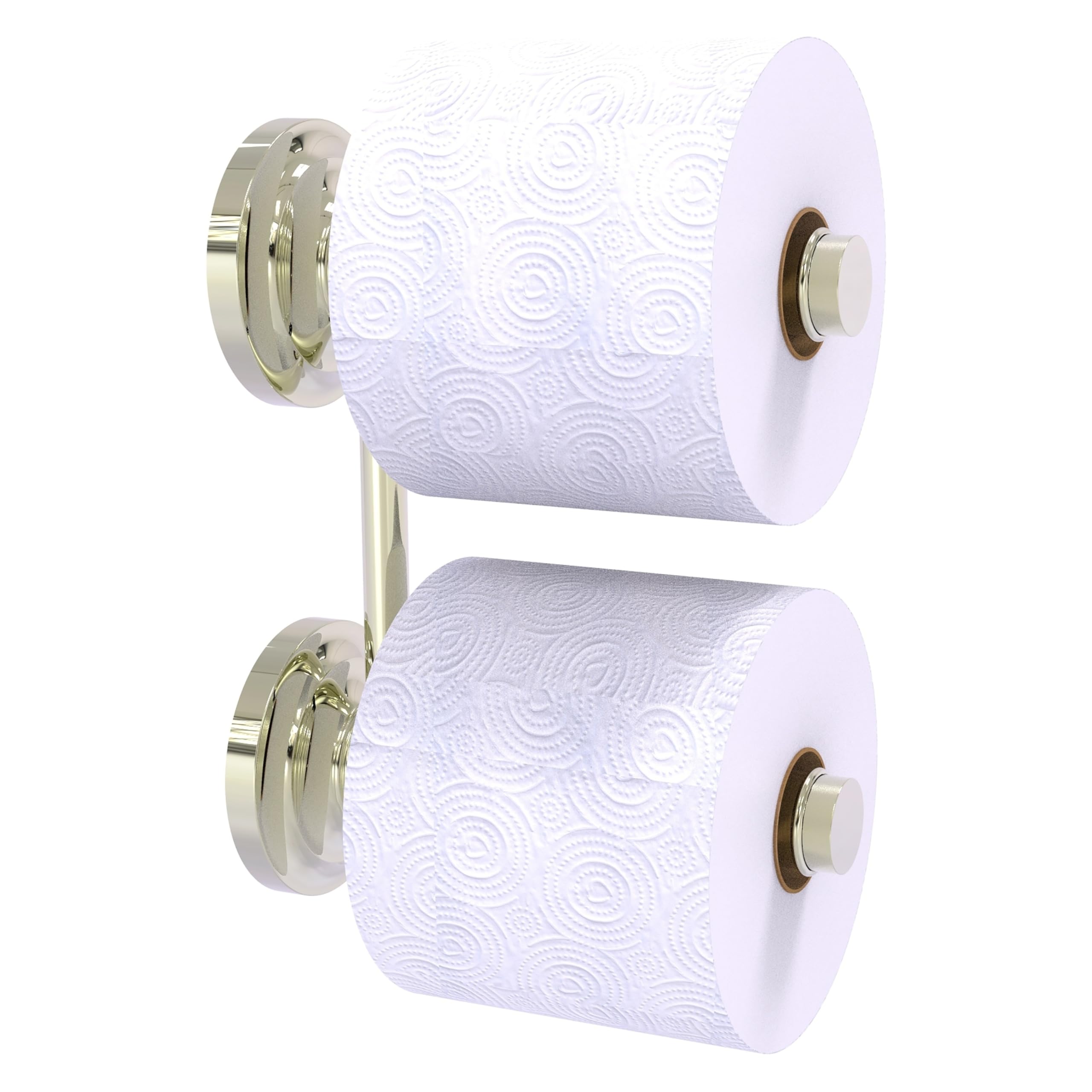 Allied Brass QN-24-RR-2 Que Collection 2 Reserve Roll Toilet Paper Holder - Polished Nickel Finish - Modern Bathroom Accessory for Home & Commercial Use