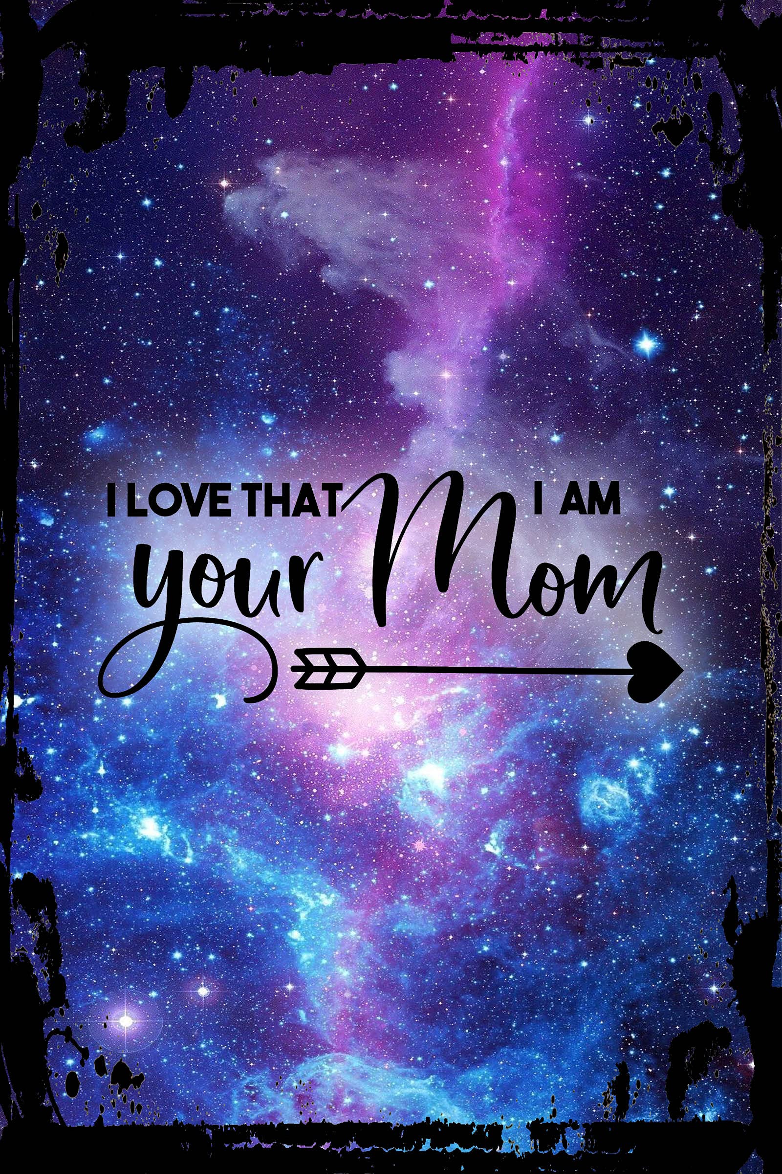 Inspirational 'I Love That I Am Your Mom' Flat Canvas Wall Art - Family Heart Arrow Design for Kids Room, Nursery, or Living Room Decor - Funny & Heartwarming Gift for Parents