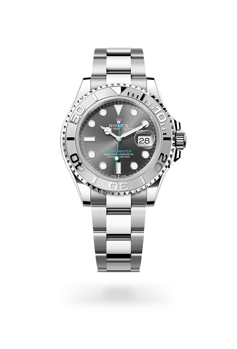 Rolex Yacht Master 40 Watch - Oystersteel & Platinum Rolesium, Model M126622-0001 | Luxury Men's Diving Watch for Sailing & Formal Occasions | Richter & Phillips Jewelers