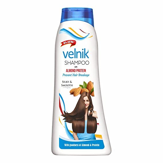 Velnik Natural Shine Hair Shampoo with Almond Oil - Prevents Hair Breakage, Adds Silkiness for Dry & Damaged Hair - 3 Pack (88ml Each) - Perfect for Daily Hair Care & Salon-Quality Results at Home