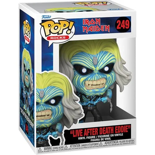Iron Maiden Eddie Live After Death Pop! Vinyl Figure #249 - Funko Pop! Collectible for Rock Music Fans & Home Decor