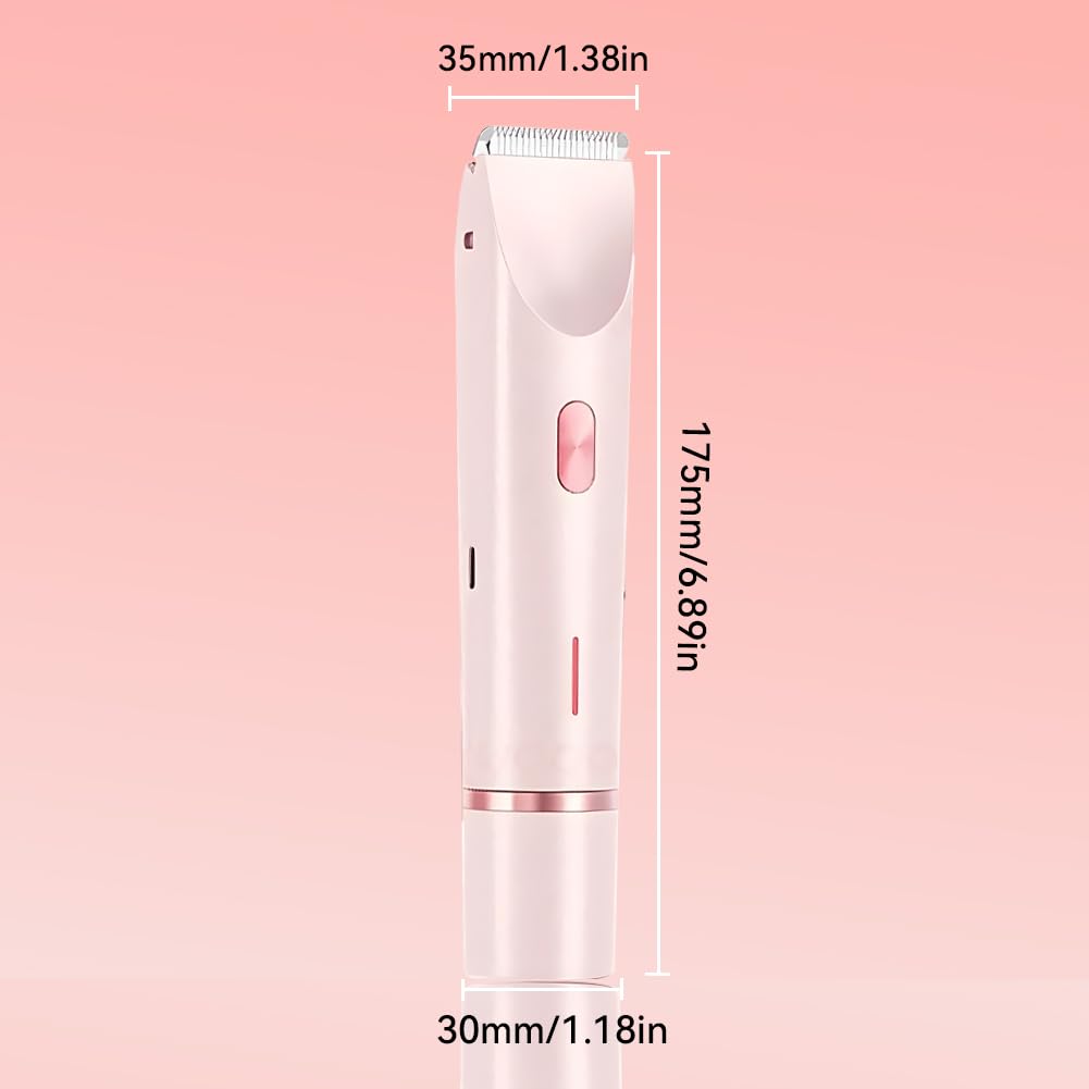 Best Women's Electric Shaver - 2-in-1 Wet/Dry Rechargeable Razor for Legs & Bikini Area | Double Head Hair Remover for Smooth Skin | Perfect for Shower, Travel & Quick Hair Removal