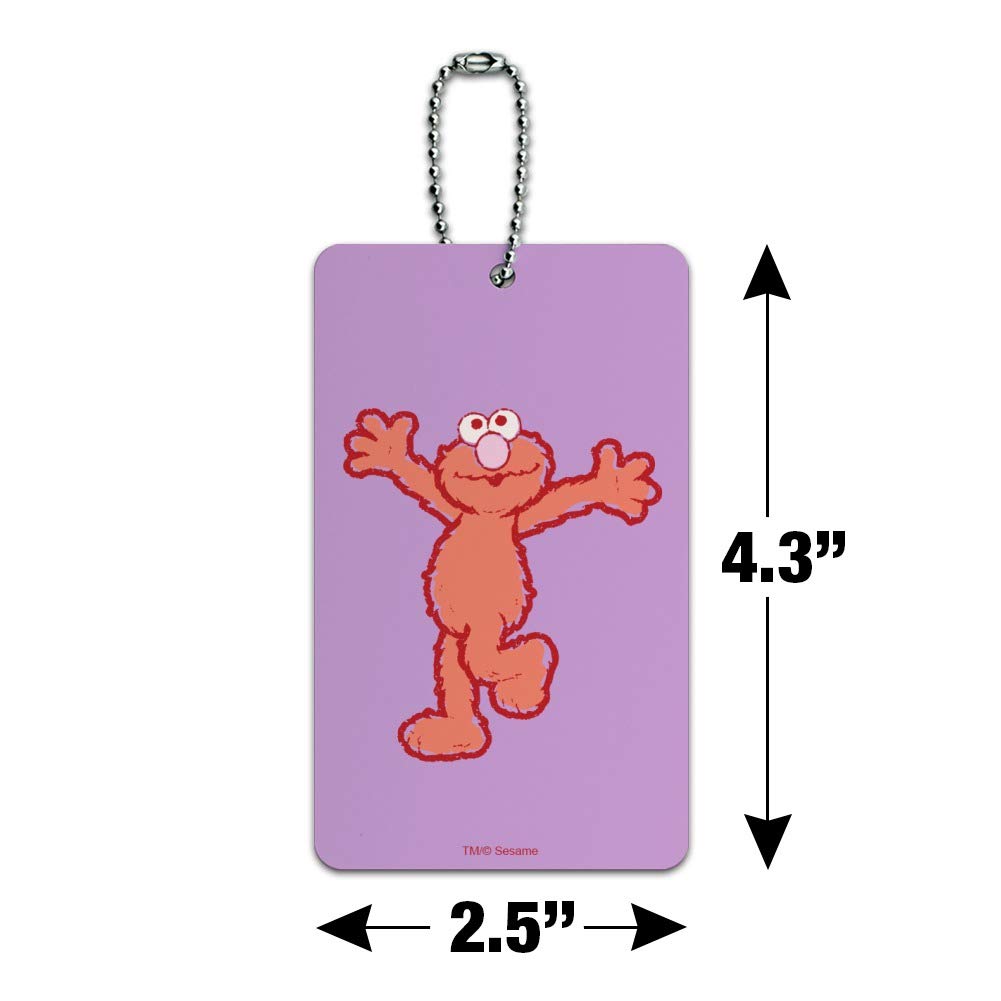 Elmo Distressed Luggage Tag - Sesame Street Character Carry-On ID Tag for Kids Suitcases | Perfect for Travel, School Backpacks & Disney Trips