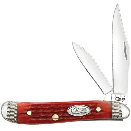 Case XX Dark Red Bone Trapper Pocket Knife - Hunting, Camping & Everyday Carry (EDC) Knife with Razor-Sharp Blades