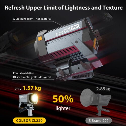 Colbor 220W Bi-Color COB LED Video Light - Professional Studio Lighting for Photography, Filmmaking & YouTube Videos