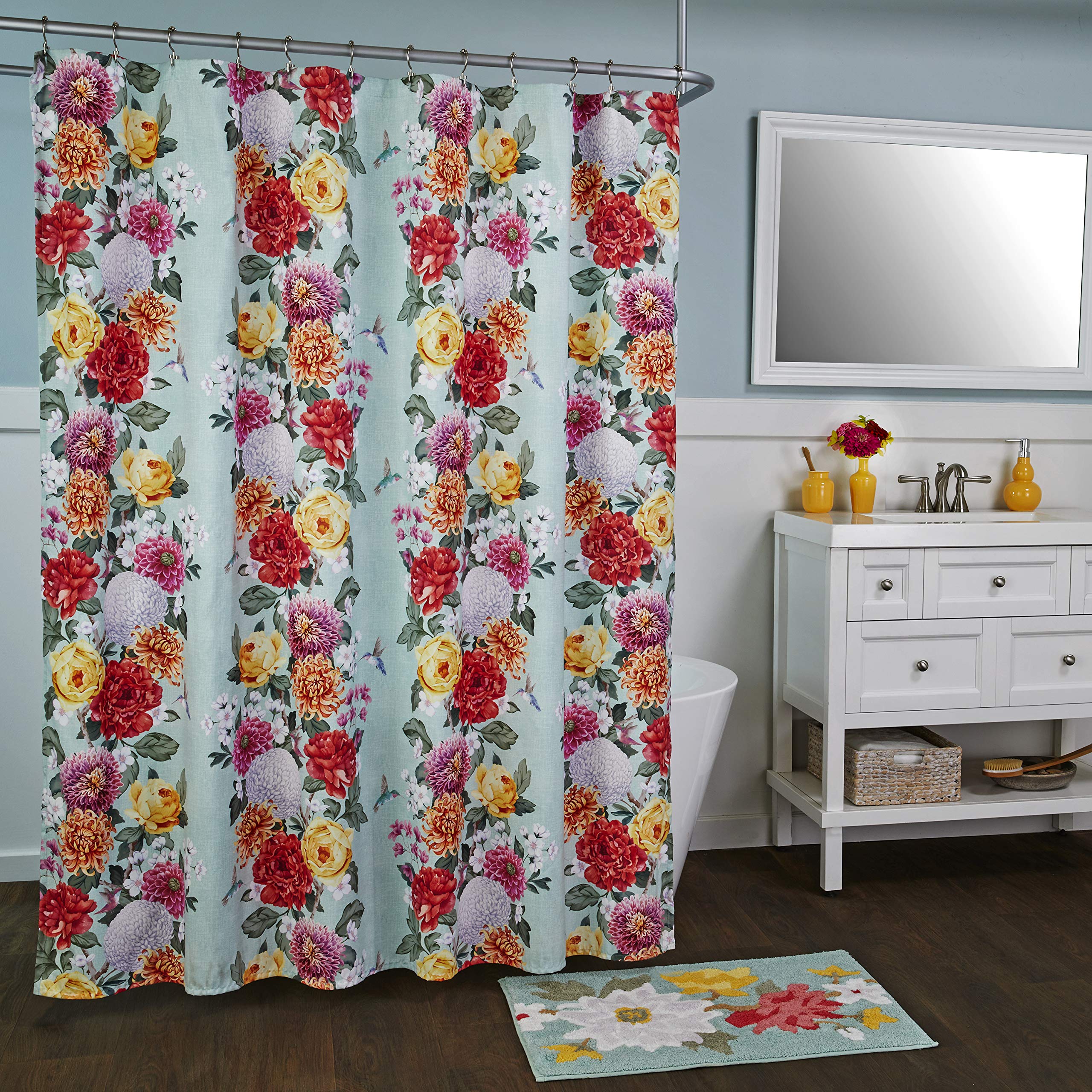 SKL Home Floral Totem Bath Towel Set - Soft Absorbent Cotton Towels for Bathroom, Spa & Pool - Boho Chic Decor for Modern Homes