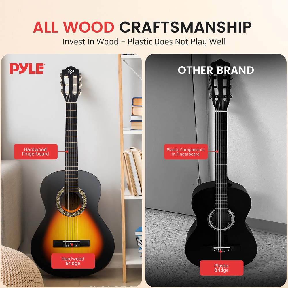 Classic Style Junior Scale Acoustic Guitar for Kids - Perfect for Beginners, Travel & Home Practice | Lightweight & Easy to Play