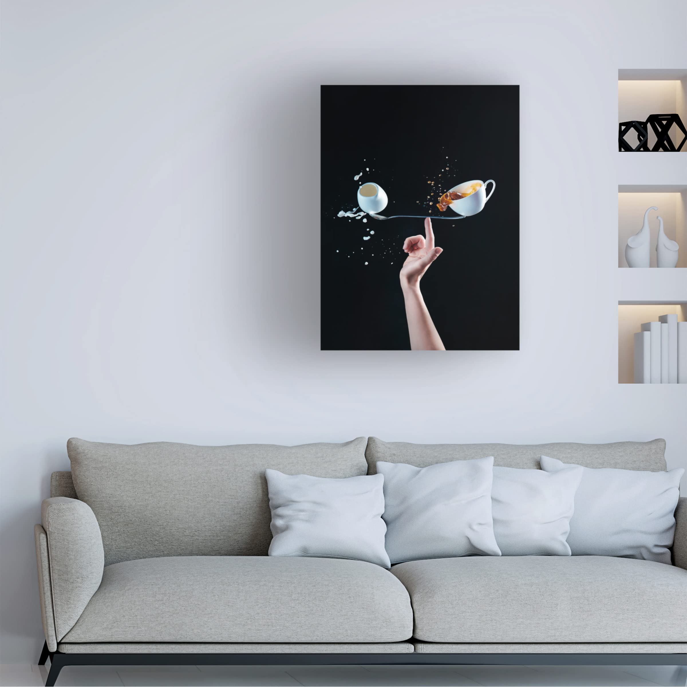 Trademark Fine Art 'Perfectly Balanced Coffee' Canvas Wall Art by Dina Belenko - Modern Home Decor for Kitchen, Dining Room & Office