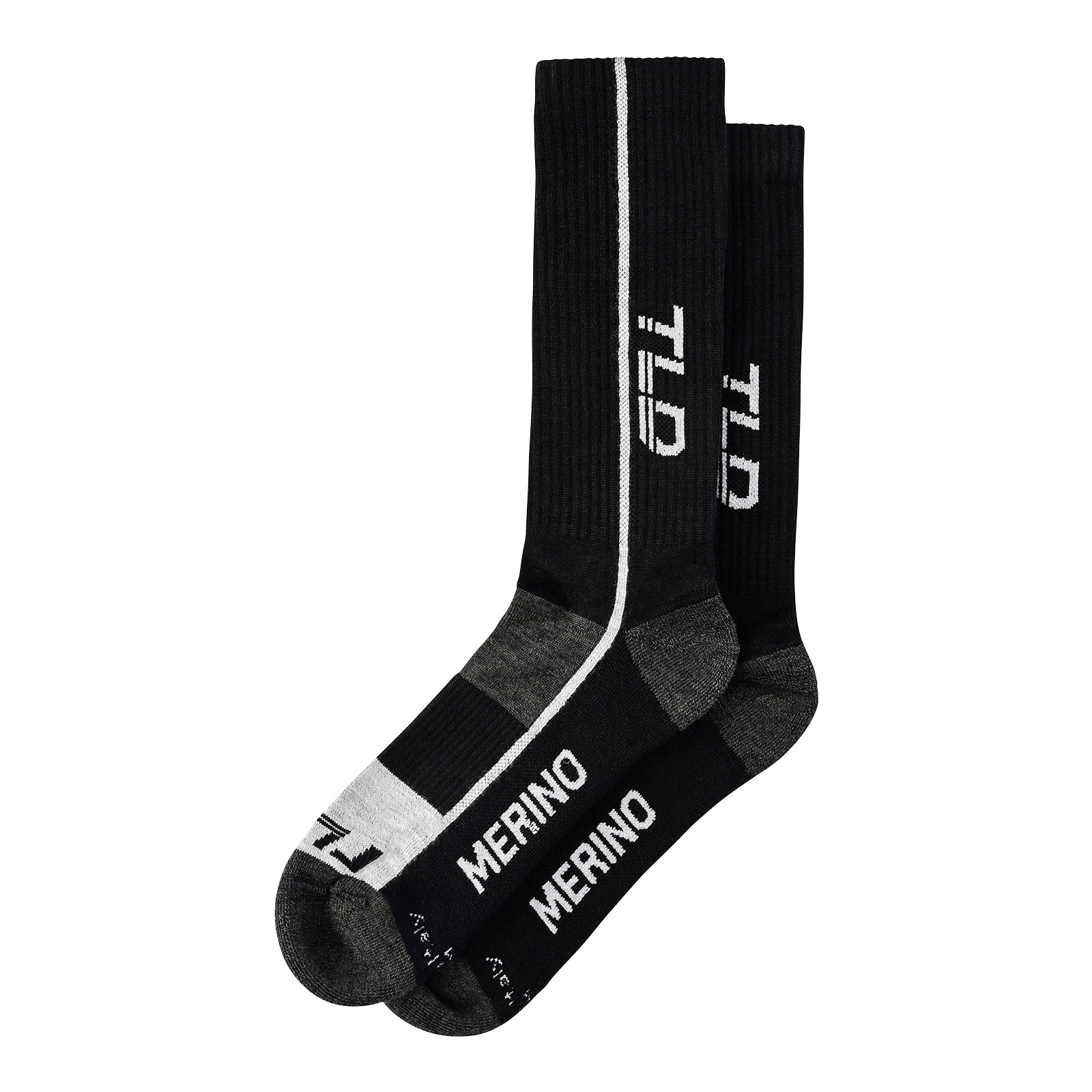 Premium Merino Wool Socks for Men & Women - Soft, Breathable & Odor-Resistant - Mono Black - Perfect for Hiking, Running & Cold Weather Comfort
