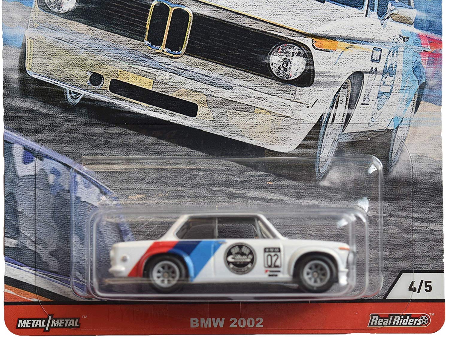 Hot Wheels Car Culture Door Slammers BMW 2002 4/5 Diecast Model Car - White - Collectible Toy for Kids & Adults - Perfect for Display, Play & Racing Scenes