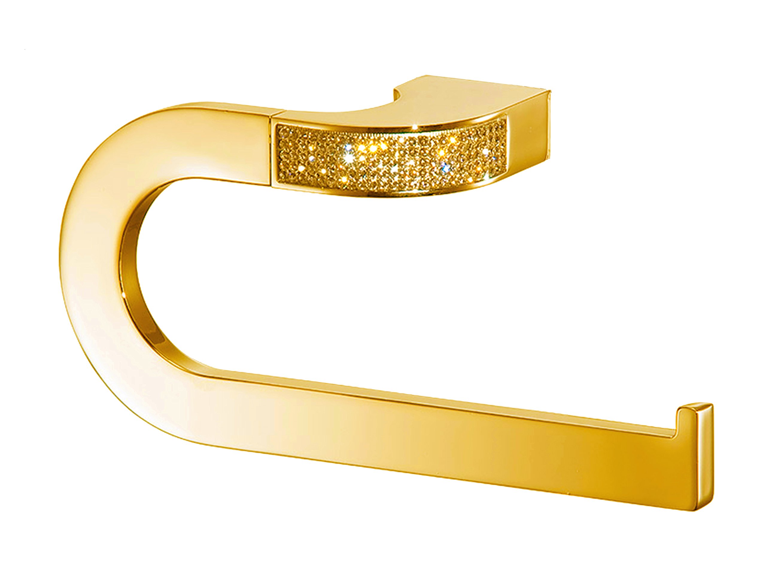 Luxury Gold Swarovski Crystal Towel Ring - Elegant Bathroom Decor