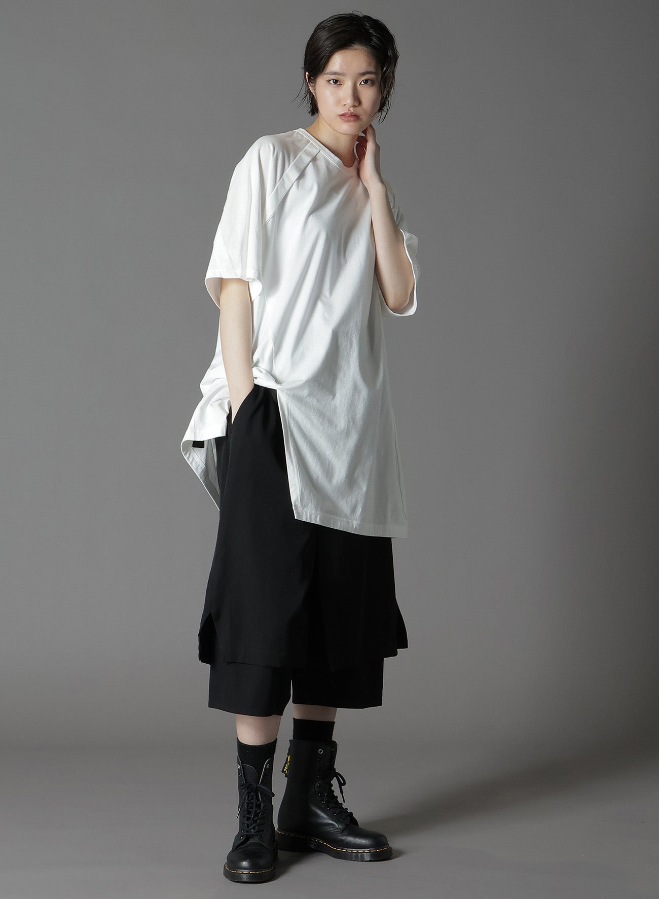 Soft Cotton Jersey Raglan Slit T-Shirt for Women - Comfortable & Stylish Casual Wear for Everyday Outfits
