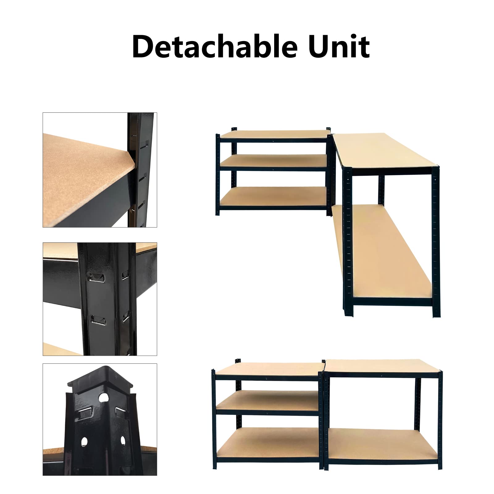 5-Tier Heavy Duty Metal Garage Shelves - 875KG Capacity Storage Rack for Garage, Closet, Kitchen, Workshop & Office | Durable Utility Shelving for Organizing Tools, Supplies & More