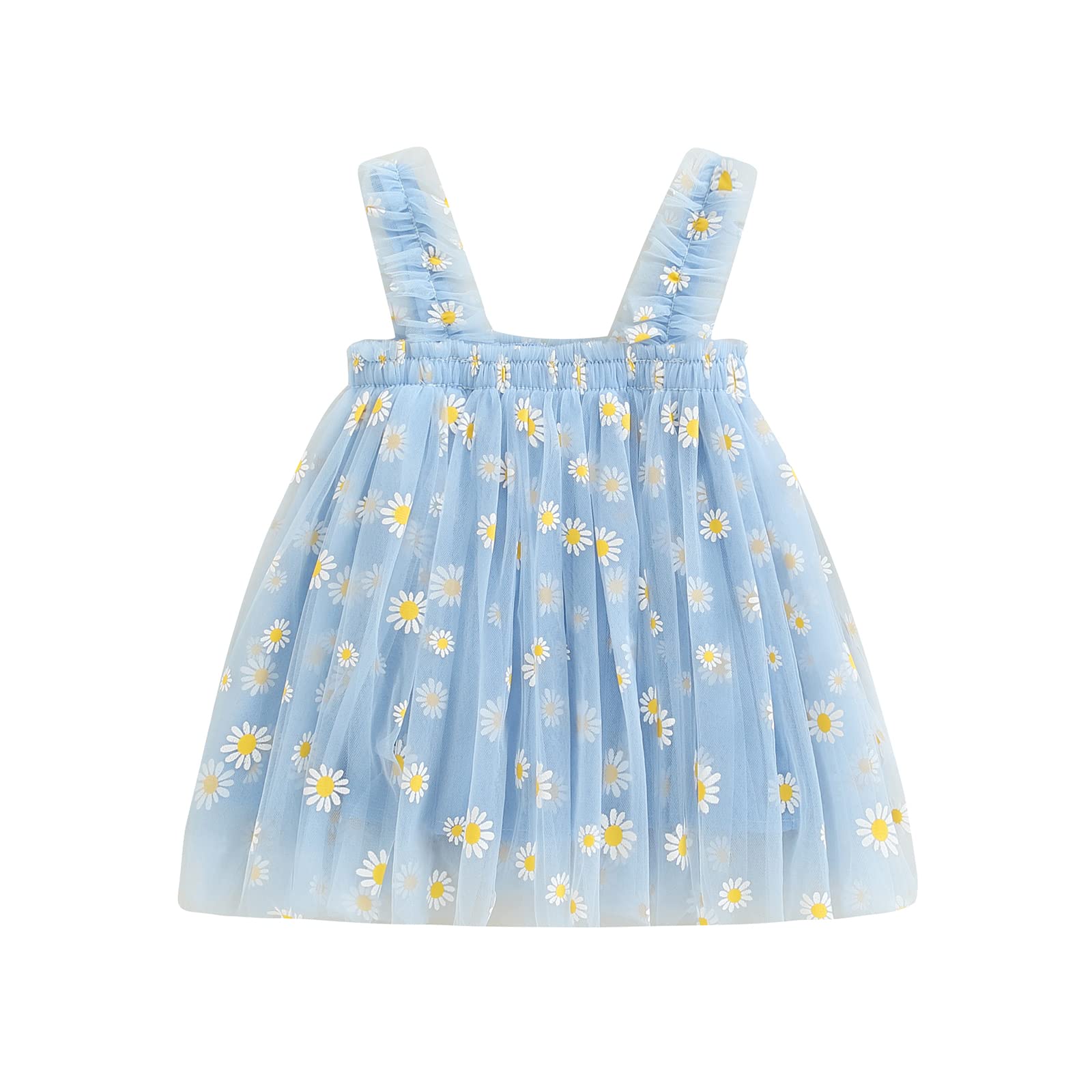 Boho Lace A-Line Sundress for Toddler Girls - Floral Summer Dress with Ruffles | Perfect for Beach, Party, and Outdoor Play