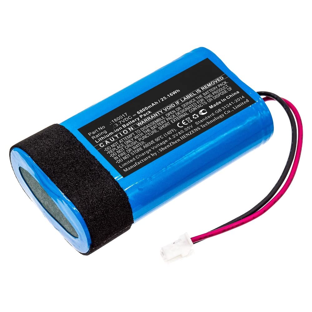 Synergy Digital Replacement Battery for Braven 180017 Speaker - 6800mAh Li-ion 3.7V High Capacity Power - Perfect for Outdoor Adventures, Parties & Home Audio Systems