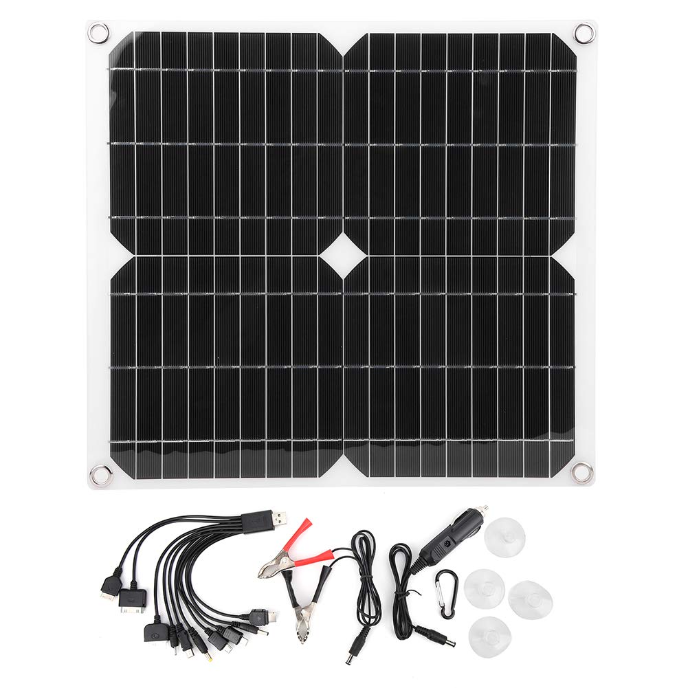 Ymiko 20W 5V Monocrystalline Solar Panel Charger with Controller - Portable Photovoltaic Module for Outdoor Camping, Hiking, RV & Emergency Power Supply