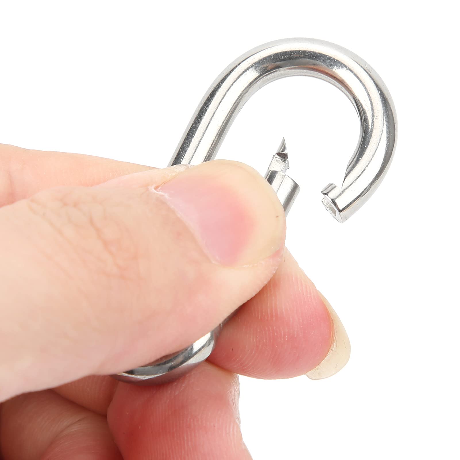 Stainless Steel Snap Hooks 10Pcs - Durable Spring Carabiner for Rope & Safety Gear
