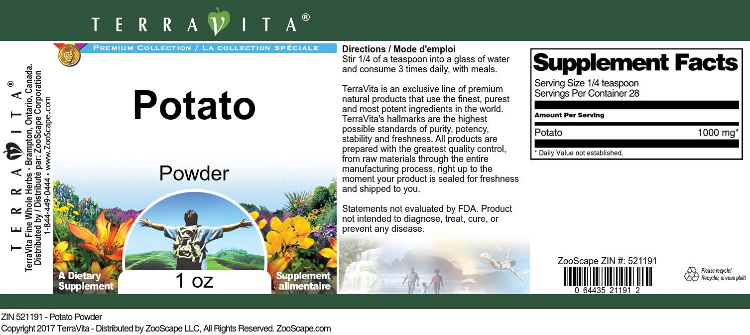 Organic Potato Powder 1 oz (3 Pack) - Gluten-Free, Non-GMO, Vegan - Perfect for Baking, Soups, and Smoothies