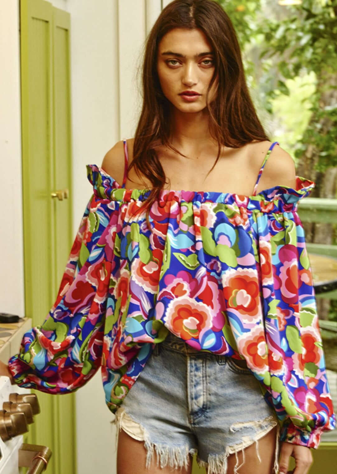 Aloha Top - 100% Made in USA | Hawaiian Floral Print Women's Blouse | Perfect for Beach Vacations & Summer Parties