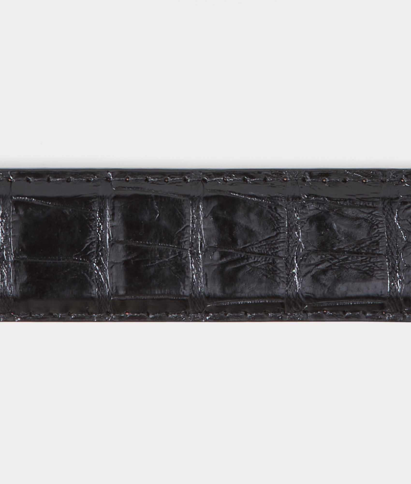 Premium Ultra Belly Caiman Skin Tapered Belt in Classic Black | Luxury Dress Belt for Men | Perfect for Business, Formal Events & Special Occasions