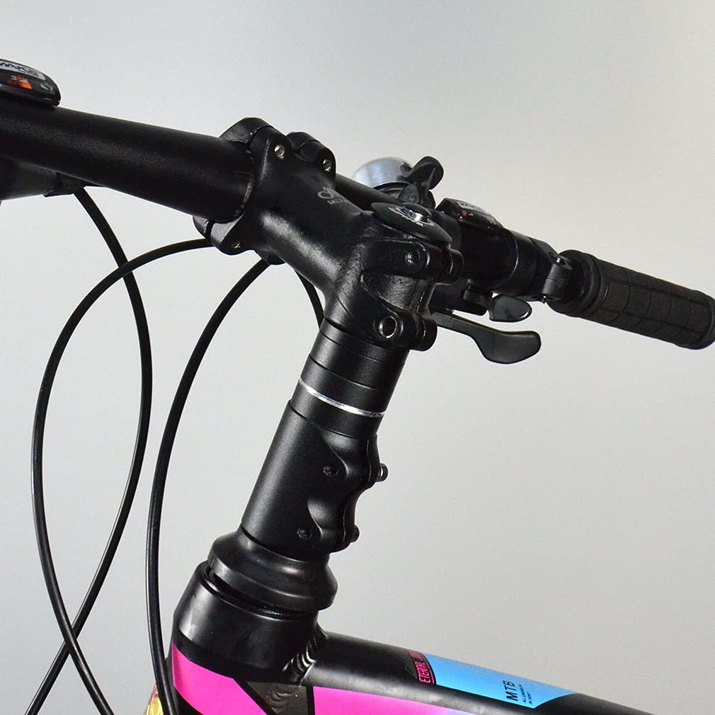 Adjustable Bike Stem Riser - Aluminum Alloy Handlebar Extender for Mountain, Road, MTB, BMX & Fixie Bikes - Black Head Up Adapter | Perfect for Comfort Riding, Commuting & Trail Adventures