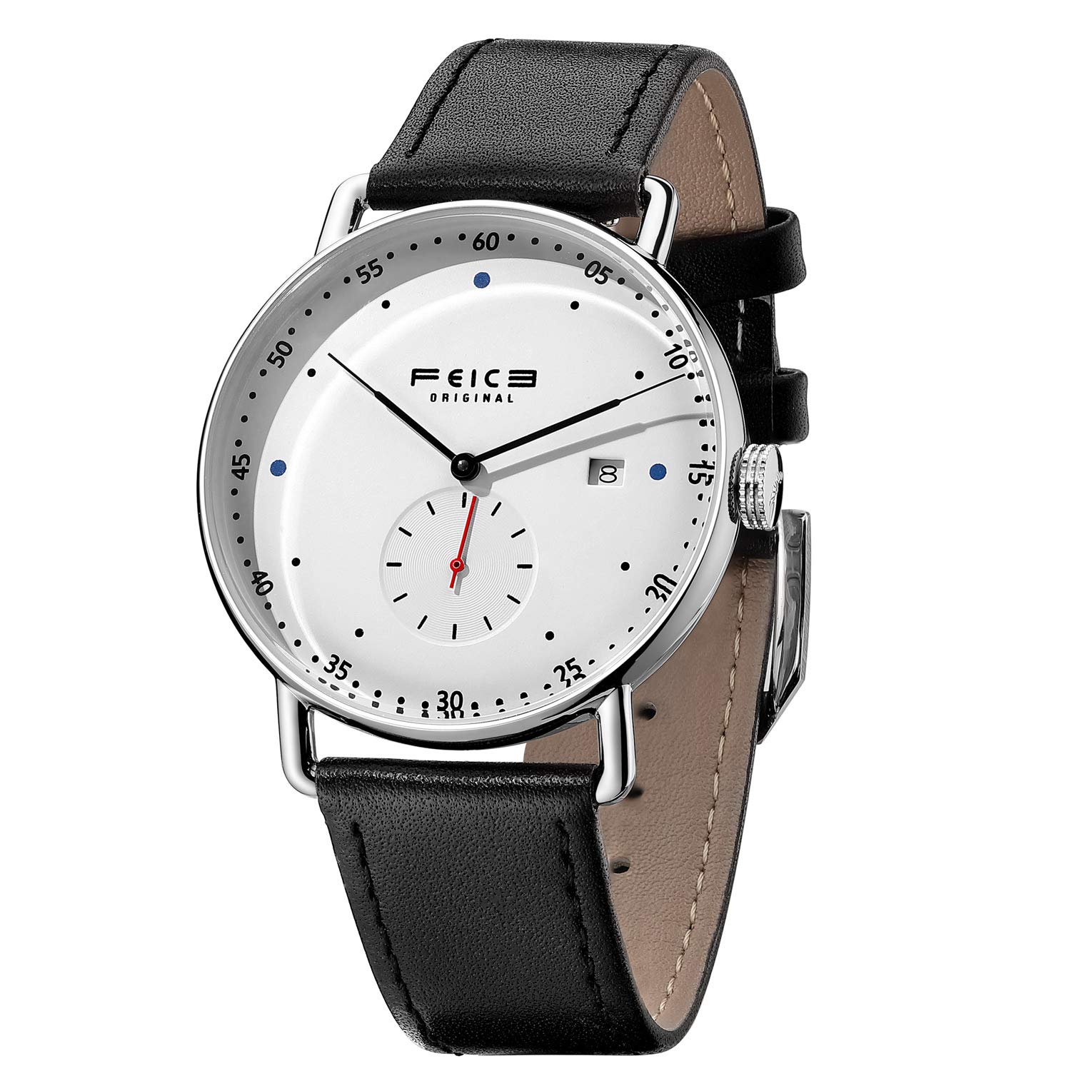 FEICE Men's Automatic Mechanical Watch - 5ATM Waterproof Stainless Steel Luxury Dress Watch for Business & Casual Wear (Model FF019) - Perfect for Office, Formal Events & Everyday Style
