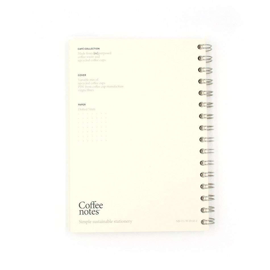 Premium Coffeenotes Grande Wirebound Notebook - Cream Color, 8.5