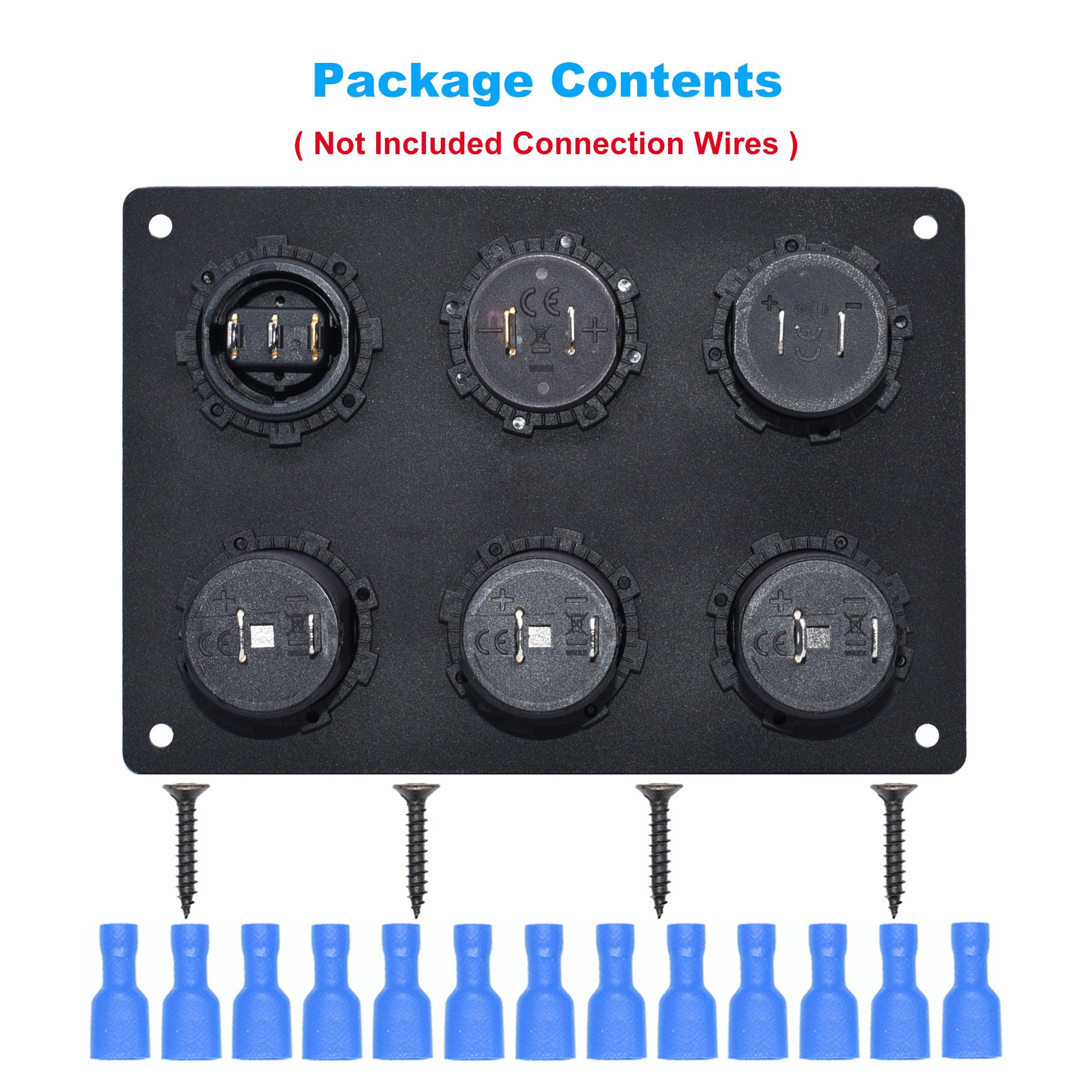 Cllena 12V Cigarette Lighter Socket Panel with 3-Port Splitter, 4.2A Dual USB Charger & LED Voltmeter - On/Off Rocker Switch for Cars, Trucks, RVs, Boats & Marine Vehicles - Perfect for Road Trips, Camping & Powering Multiple Devices On The Go