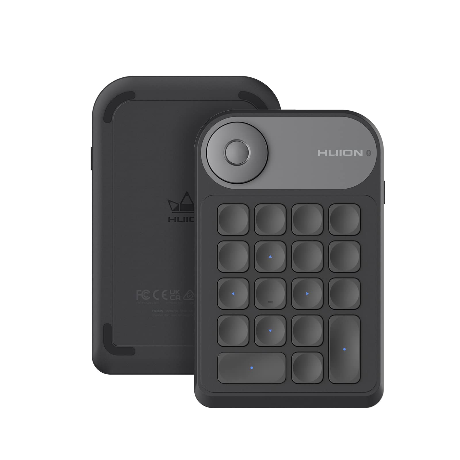 HUION Keydial Mini Bluetooth Programmable Keypad - 5 Anti-Ghosting Keys & 18 Customizable Shortcuts | Wireless Shortcut Keyboard for Digital Artists | Compatible with Drawing Tablets, PC, MacBook, Surface Pro & Laptops | Perfect for Graphic Design, Video Editing & 3D Modeling