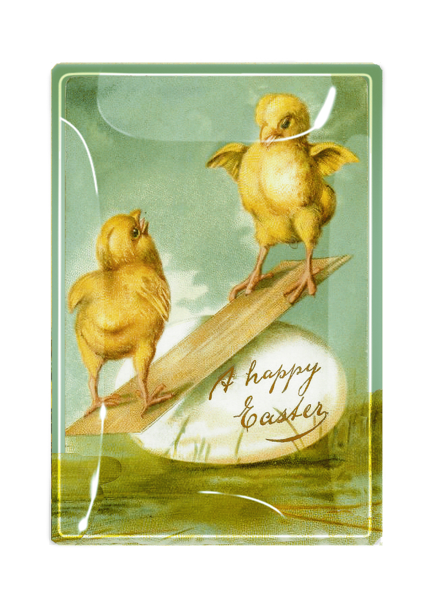 Peeps Balancing Act Easter Decoupage Glass Tray - Handmade Easter Decor for Table Centerpiece, Holiday Serving Tray, Spring Home Decor
