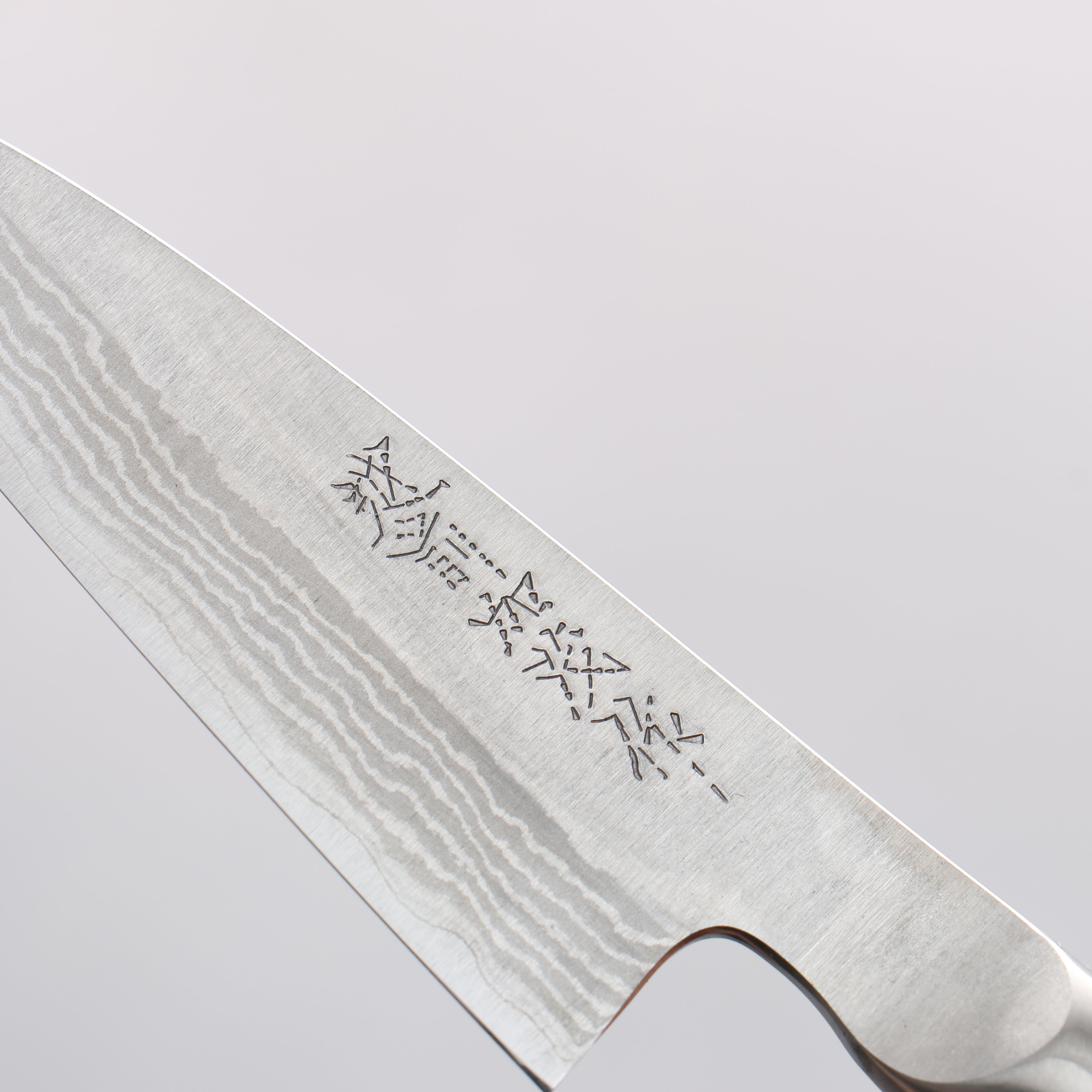 Kamo Hamono VG10 Damascus Petty Utility Knife 80mm - Japanese Kitchen Knife with Brown Pakka Wood Handle - Perfect for Slicing, Peeling & Precision Cutting in Home & Professional Kitchens