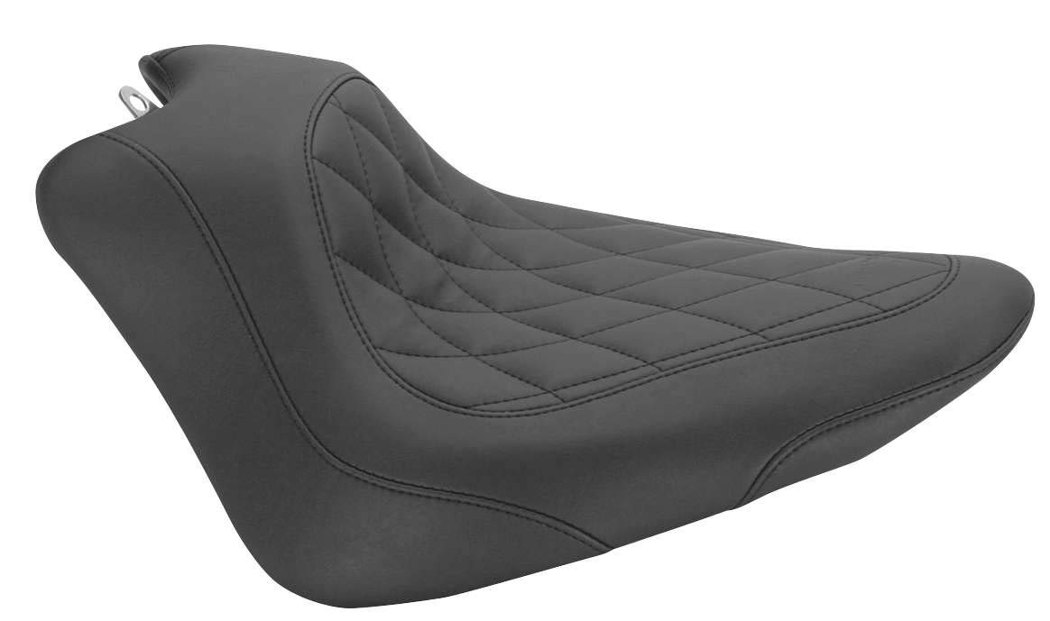 Mustang Motorcycle Seats Wide Tripper Solo Seat for Harley Davidson - Diamond Stitch Design - Comfortable & Durable Motorcycle Seat - Perfect for Long Rides & Cruising