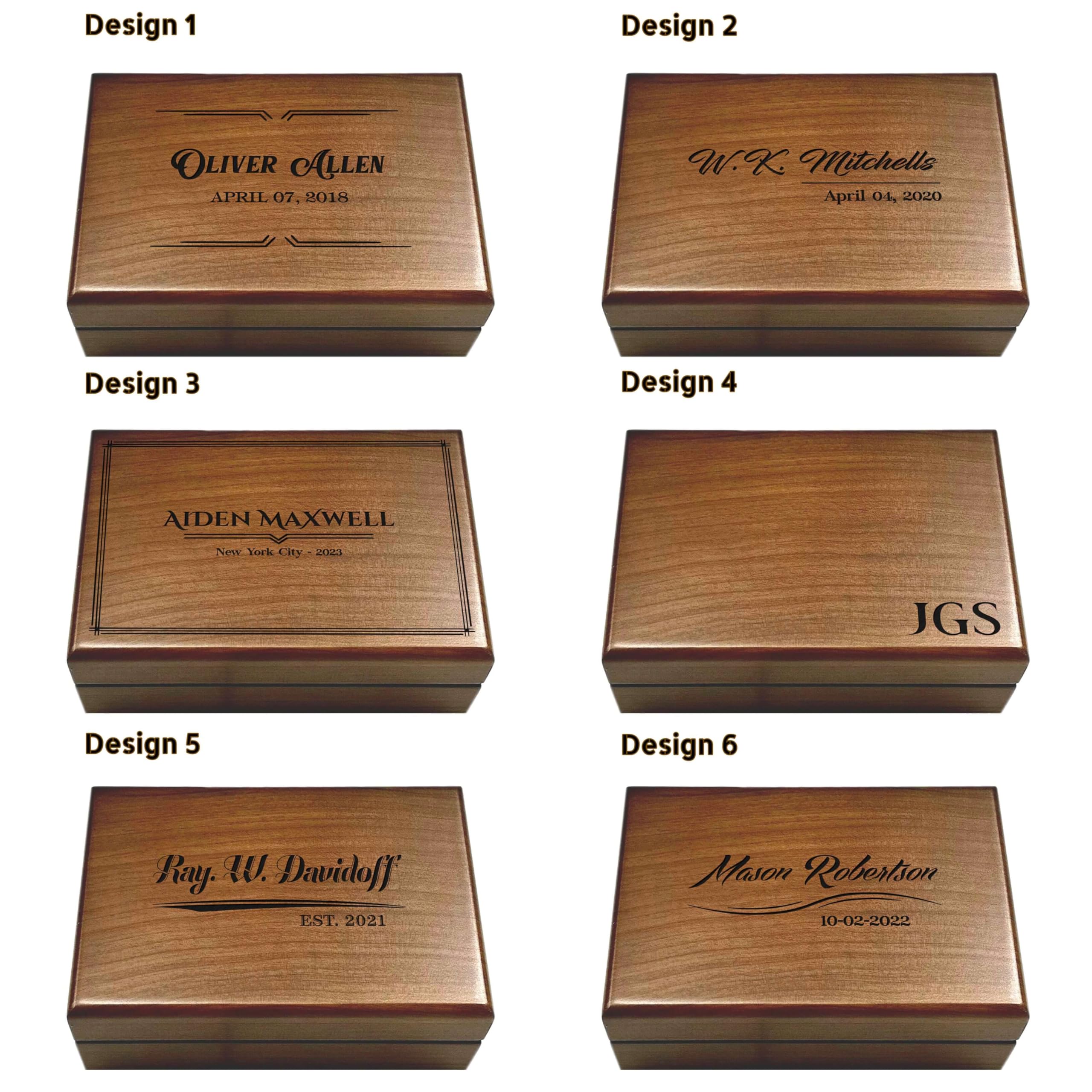 Personalized Wooden Valet Box for Men - Engraved Groomsmen Gift, Wedding & Anniversary Keepsake Box for Him - Perfect for Jewelry, Watches & Small Treasures Storage