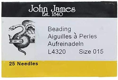 Beadsmith BN15 English Beading Needles Size 15 (100 Needles) - 4 Packs of 25 | Fine Wire Needles for Jewelry Making, Beading, Embroidery & Crafting | Perfect for Delicate Seed Beads and Intricate Designs