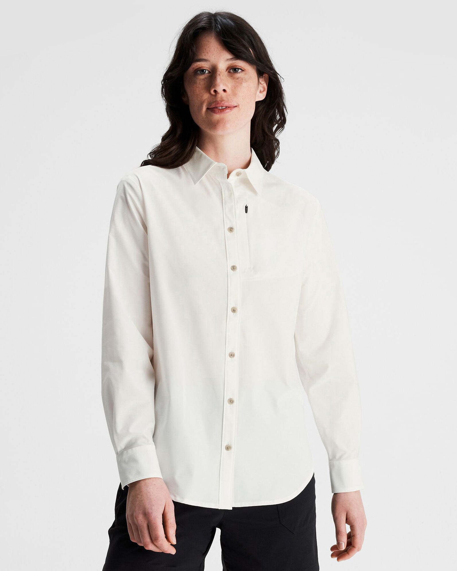 Women's UPF 50+ Sun Protection Long Sleeve Shirt - Lightweight Breathable White Sun Shirt for Hiking, Beach & Outdoor Activities