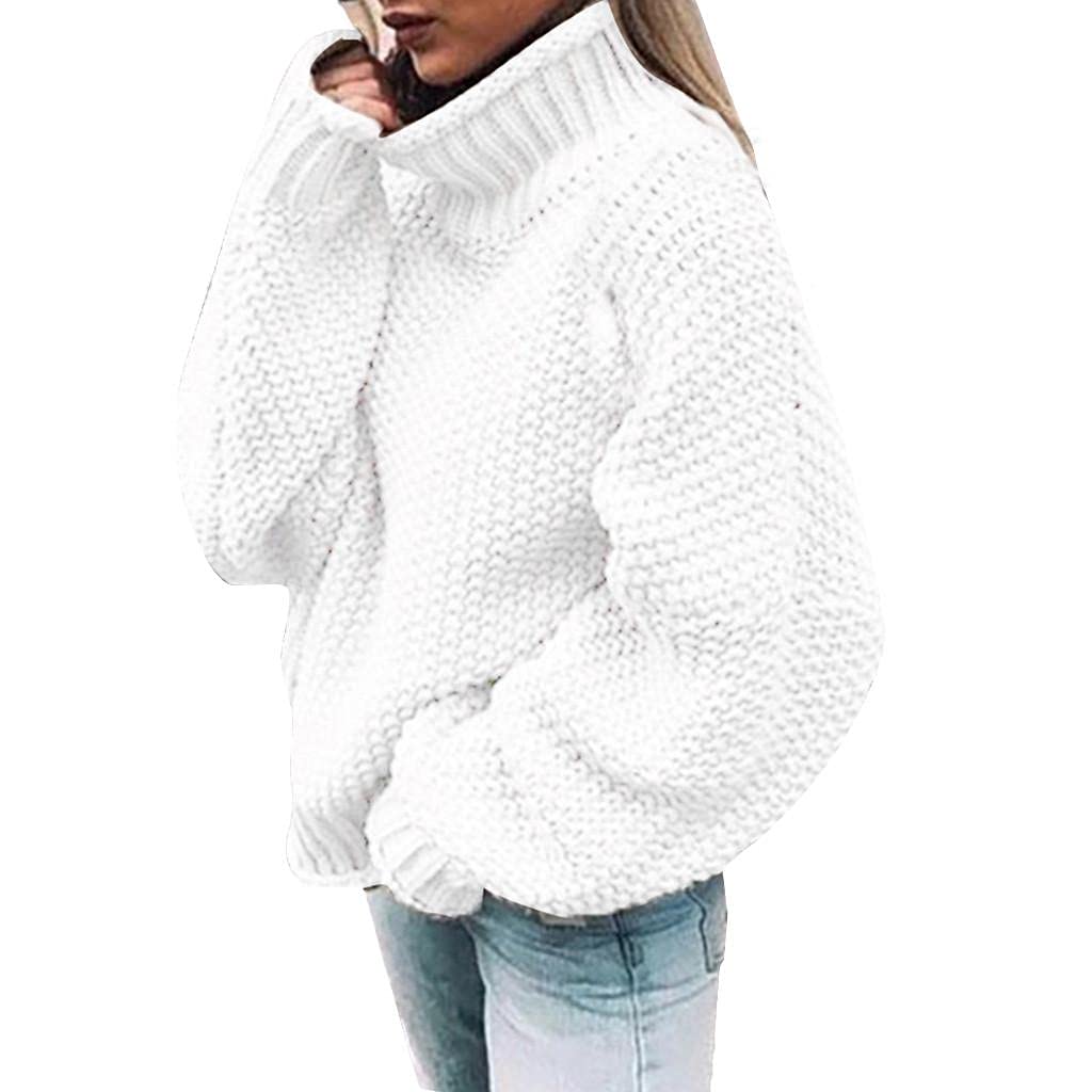 Women's Chunky Knit Turtleneck Sweater - Oversized Long Sleeve Pullover Jumper for Winter 2023 | Cozy Casual Wear, Office Outfits & Holiday Fashion