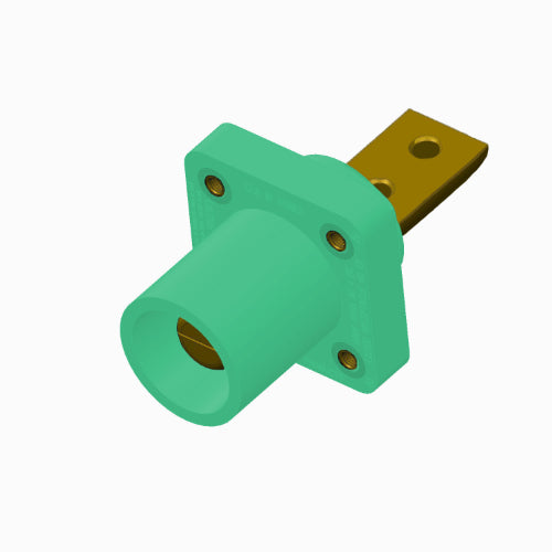 Marinco 400A 90 Degree Panel Mount Battery Cable Connector - 2/0 & 4/0 AWG - Heavy Duty Marine & RV Electrical Connection for Boats, Solar Systems, and Off-Grid Power Applications