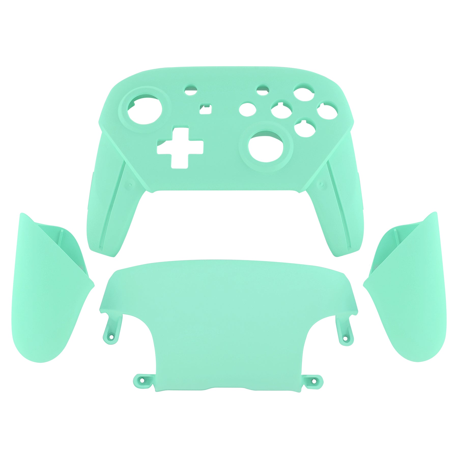 eXtremeRate Mint Green Faceplate & Backplate Replacement for Nintendo Switch Pro Controller - DIY Custom Shell Kit (Controller Not Included) - Perfect for Gaming, Modding, and Personalization