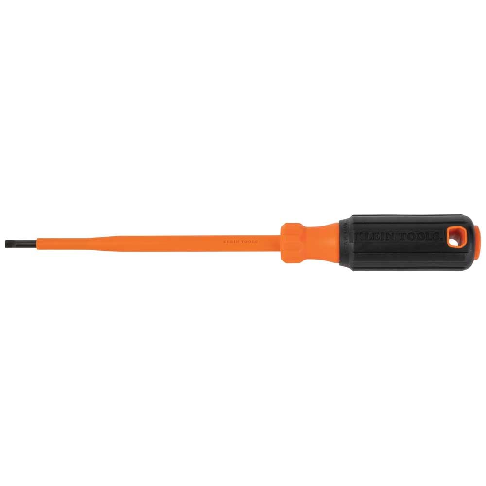 Klein Tools 6816INS 1000V Insulated Screwdriver - 3/16-Inch Cabinet Tip with 6-Inch Shank, Tip-Ident & Cushion-Grip Handle - Ideal for Electrical Work, DIY Projects & Professional Use