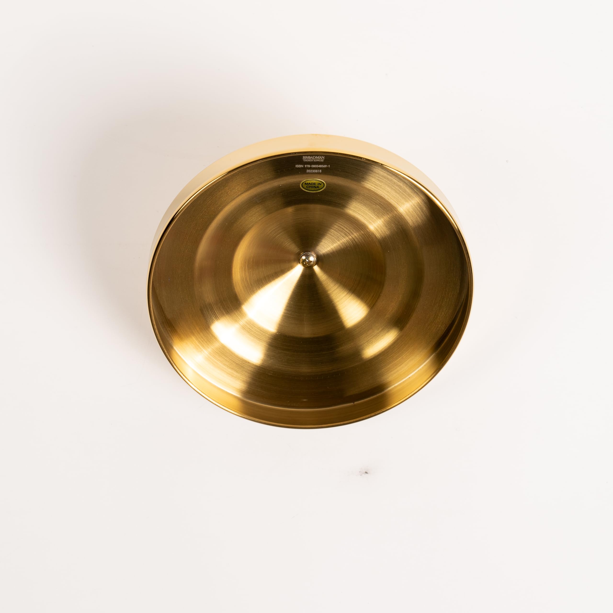 Broadman Church Supplies Brass RemembranceWare Communion Bread Plate Cover - Perfect for Holy Communion, Church Services & Religious Ceremonies