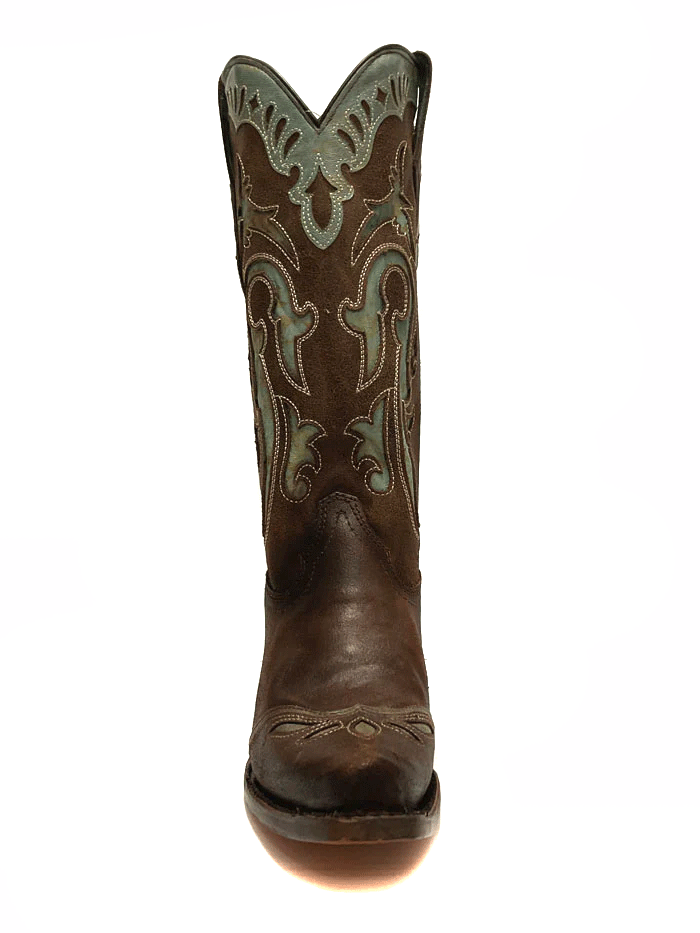 Corral C3925 Women's Western Boots - Brown Wing Tip with Inlay & Embroidery | Perfect for Country Dancing, Rodeos & Western Fashion