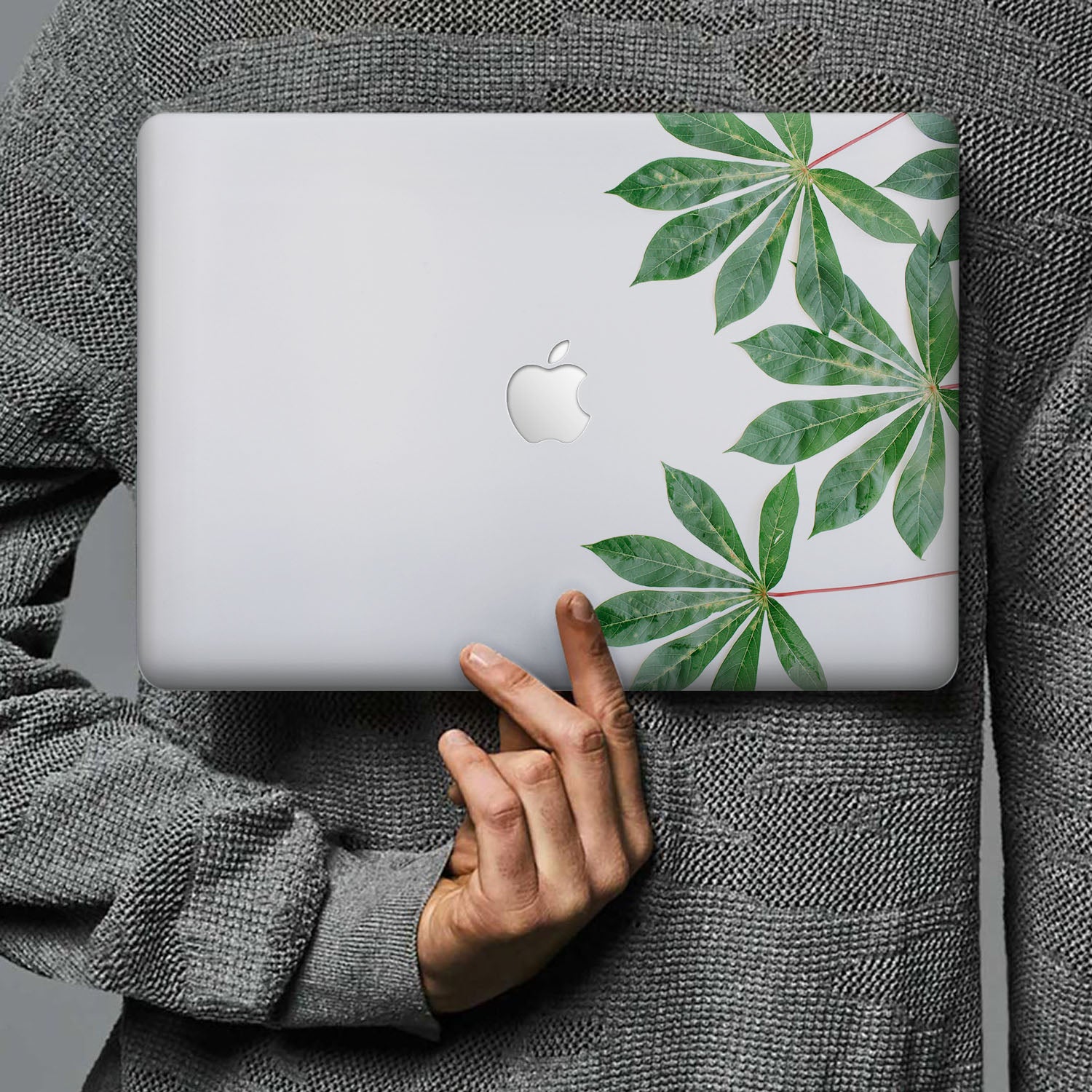 Premium MacBook Pro/Air Protective Case with Elegant Flat Flower Design - Durable & Stylish Cover for Work, Travel & Everyday Use