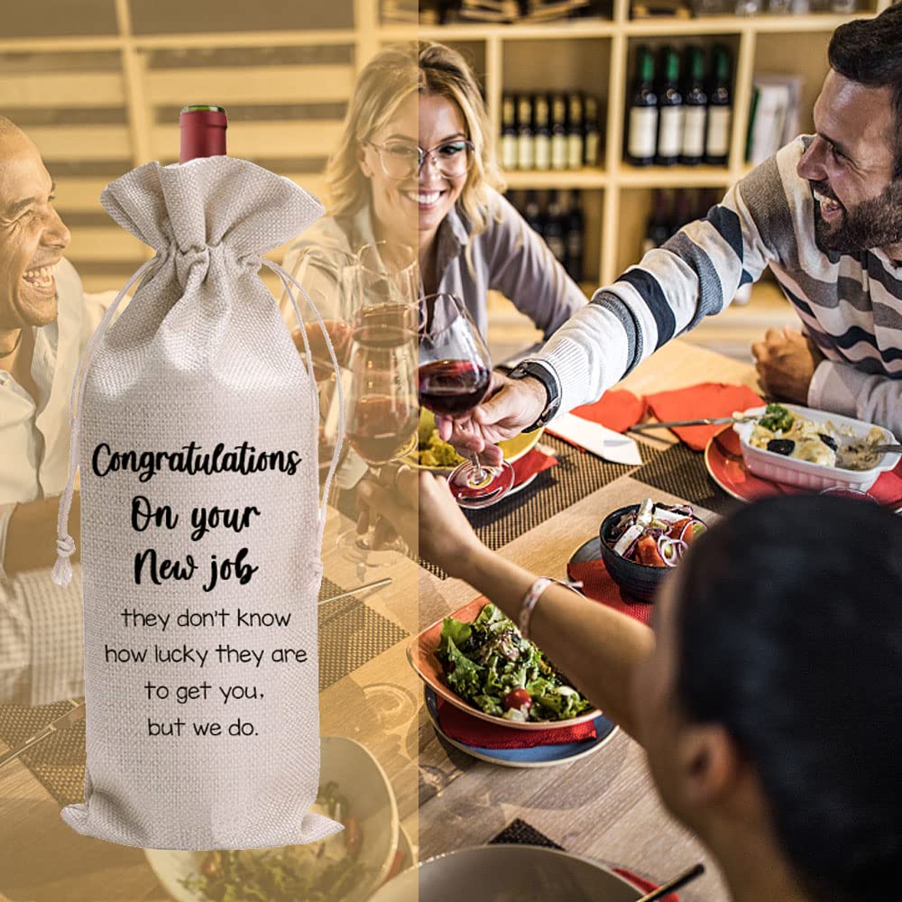 LANBAIHE New Job Gift Bag - Congratulations & Going Away Present for Coworkers - Perfect for Farewell Parties & Career Celebrations (Beige-1)