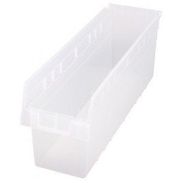 Clear Plastic Storage Bins with Lids - 23.63 x 6.63 x 8 Inches, Stackable Organizer Containers for Home, Office, Closet & Toy Organization - Perfect for Pantry, Garage & Under Bed Storage