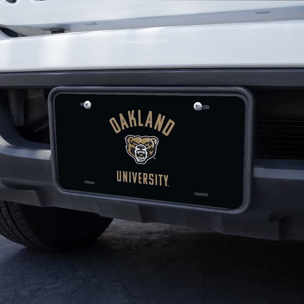 Oakland Golden Grizzlies Novelty Metal Vanity License Plate - Custom Car Accessories for Sports Fans & Alumni - Perfect for Tailgating, Dorm Decor, and Gifts
