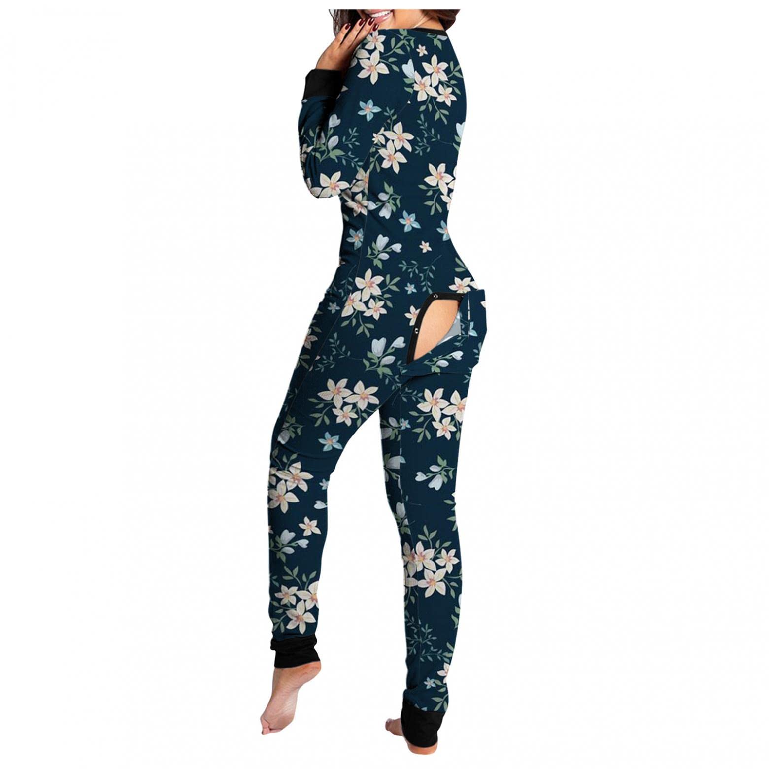 **Sexy Women's Lingerie - Long Sleeve Bandage Romper Jumpsuit for Sleep, Lounge & Play - Comfortable One-Piece Pajamas & Bodysuit for Date Night & Boudoir**
