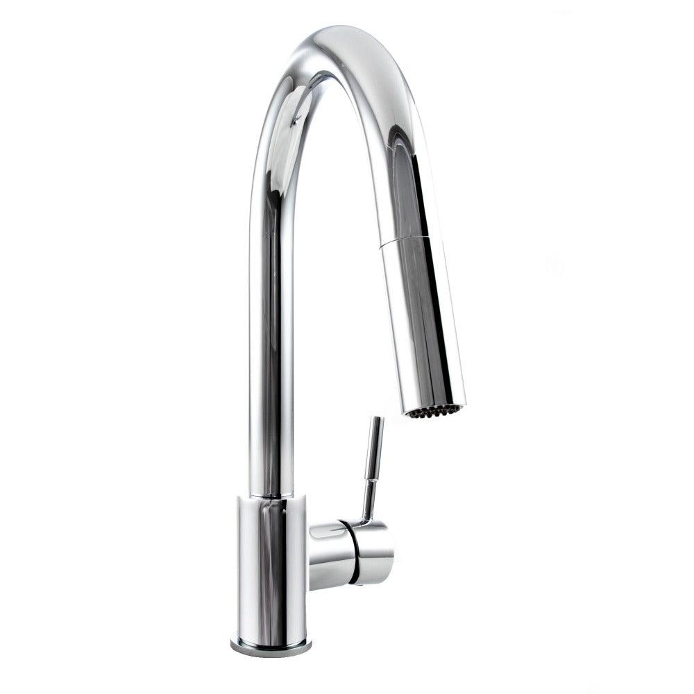 ZLINE Arthur Pull Down Single Handle Kitchen Faucet in Chrome - Modern High Arc Design for Easy Dishwashing & Food Prep (ATH KF CH)