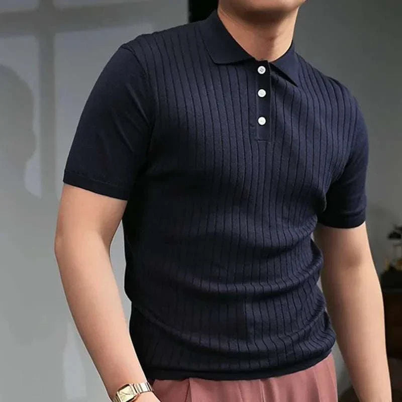 British Polo Collar T-Shirt for Men - Classic Casual Cotton Shirt for Everyday Wear, Work & Outings
