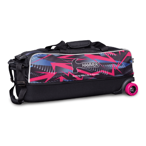 Premium Pink Arrow 3 Ball Tote Bowling Bag with Hammer Dye Sub Design - Perfect for League Play, Tournaments & Practice Sessions