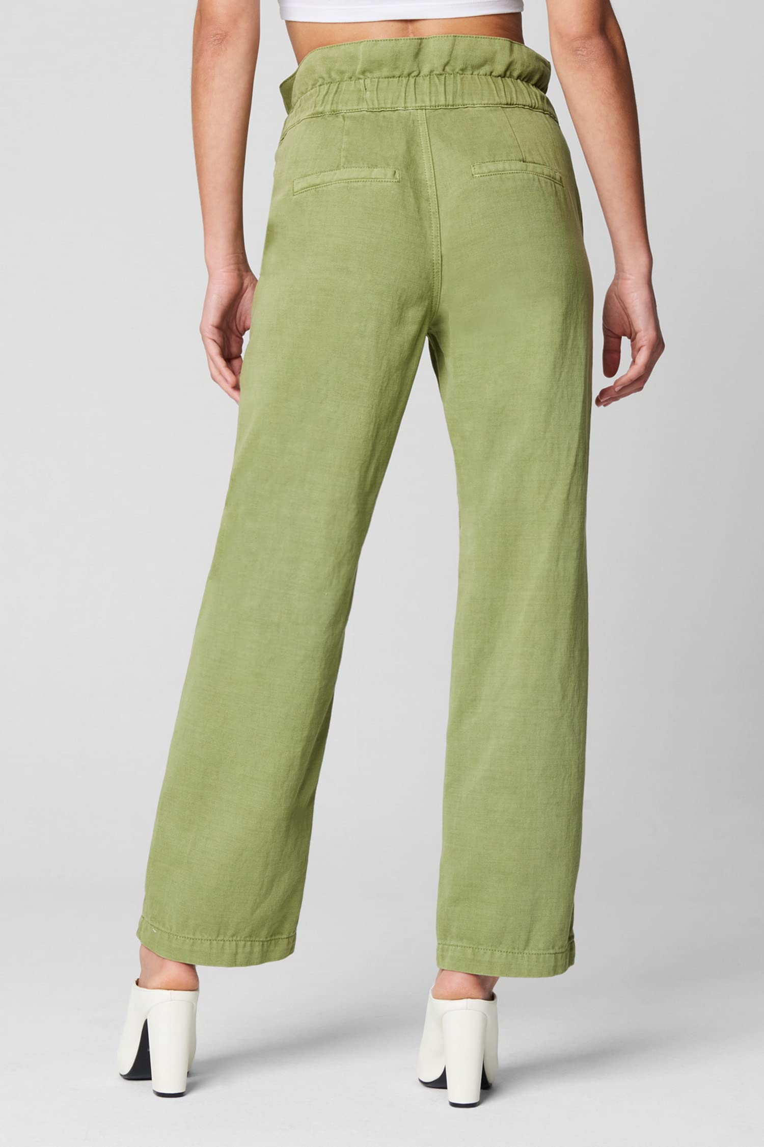 BLANKNYC Women's Straight Leg Paperbag Pants - Comfortable Casual Trousers for Work, Office & Everyday Wear
